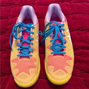 ASICS - Women’s Gel Resolution 8 Tennis Shoes Vibrant Yellow/Pink. Size 9
